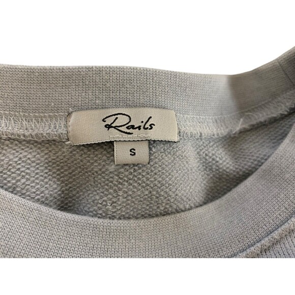 Rails Reeves Blue Mint Dip Dye Sweatshirt Women's Size Small Blue & Lemon Yellow - Picture 9 of 11